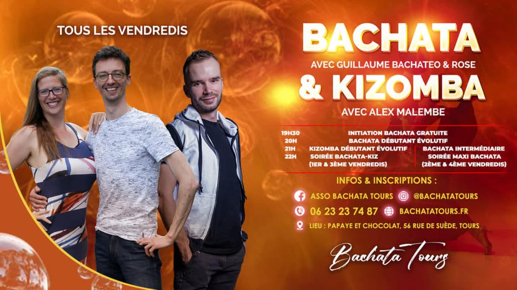 Bachata : cours de danse et soirée latino à Tours le vendredi (Papaye et Chocolat) 1