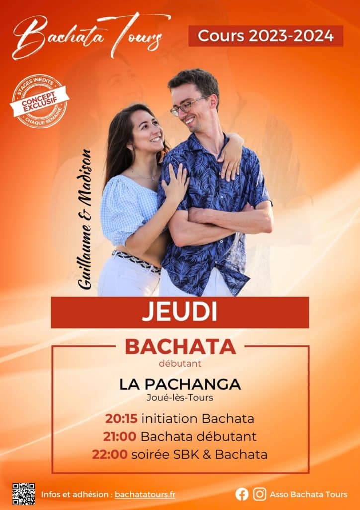 Bachata : cours de danse et soirée latino à Joué-lès-Tours le jeudi (La Pachanga) 1