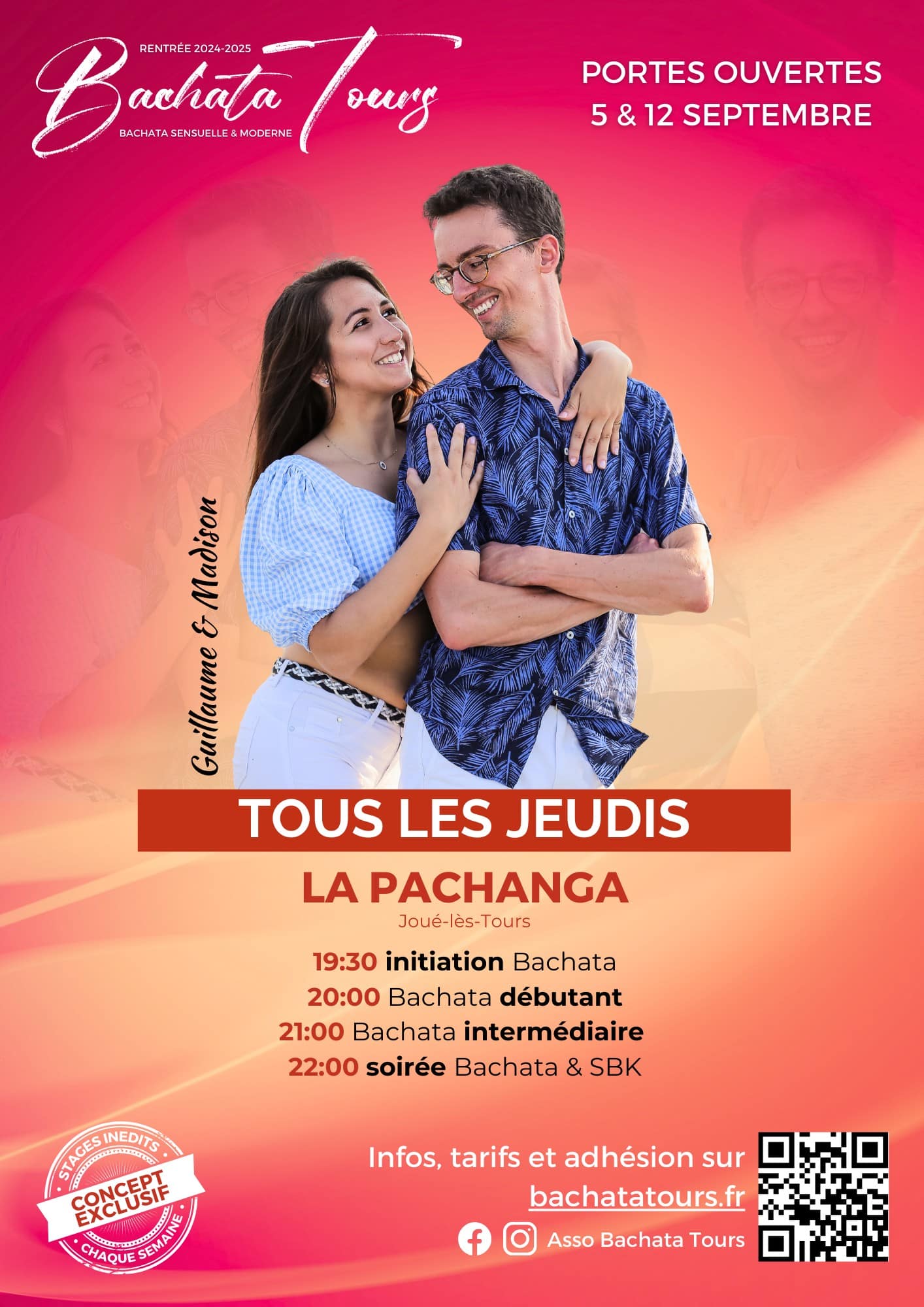 Bachata : cours de danse et soirée latino à Joué-lès-Tours le jeudi (La Pachanga) 1